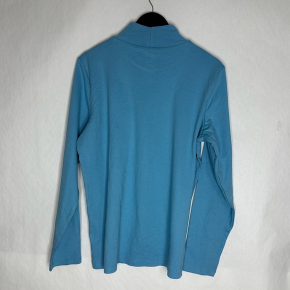 NWT St. John’s Bay Essential Mockneck Heritage Blue Size XL Normcore Classic - Picture 3 of 9
